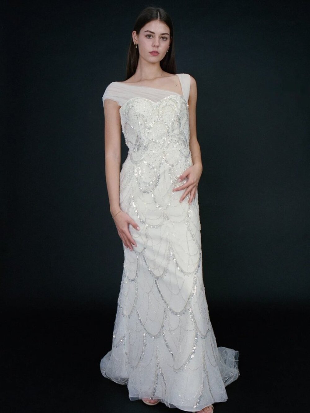 New with tag Style G2505 - Selena Judy Bridal Sequin Mermaid Wedding Dress - Picture 4 of 9